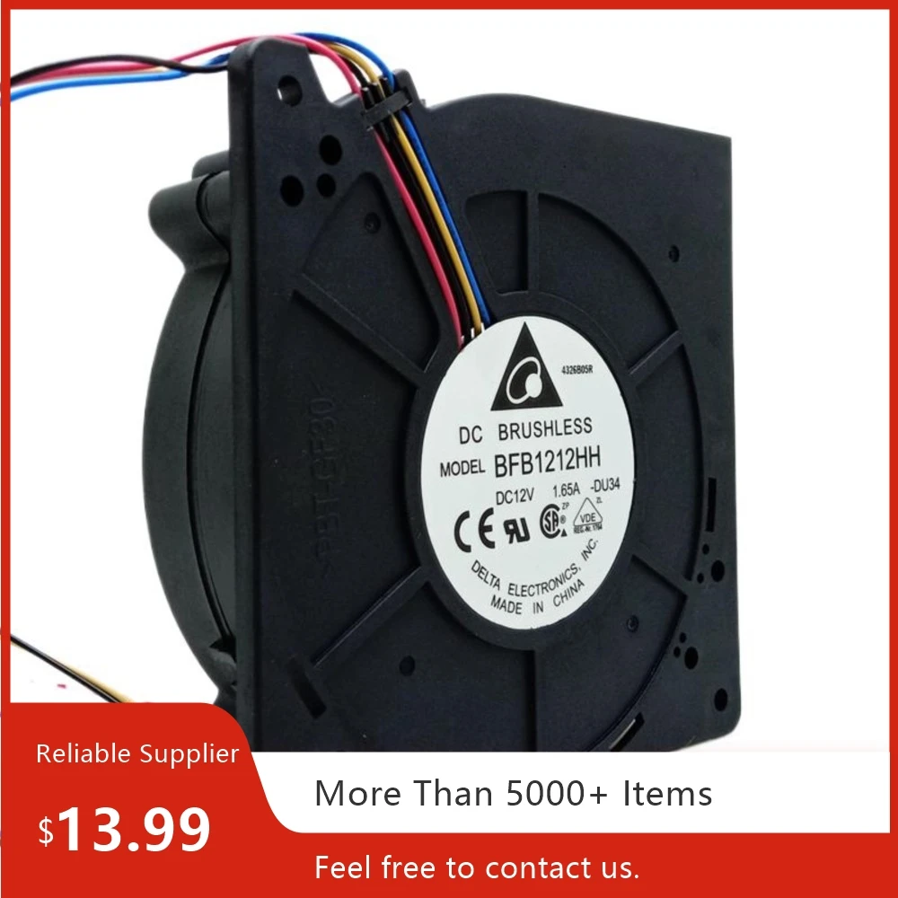 for Delta BFB1212HH 12V 120mm DC Blower Turbine Fan with PWM & Speed Measurement for Cooling Systems
for Delta BFB1212HH 12V 120mm DC Blower Turbine Fan with PWM & Speed Measurement for Cooling Systems