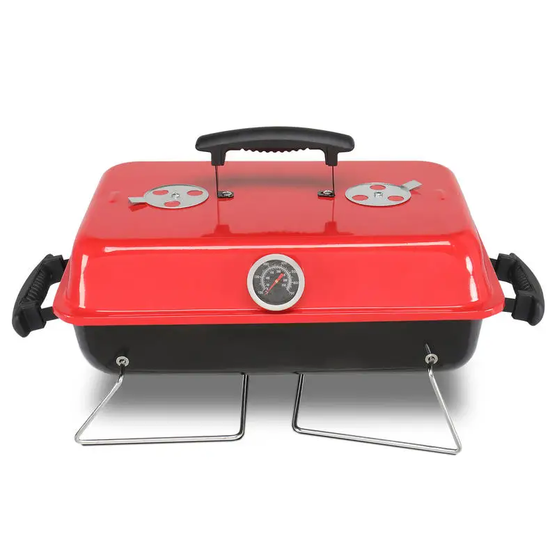 53*27*27.5cm Black and Red Portable Enamel Charcoal Grill
53*27*27.5cm Black and Red Portable Enamel Charcoal Grill