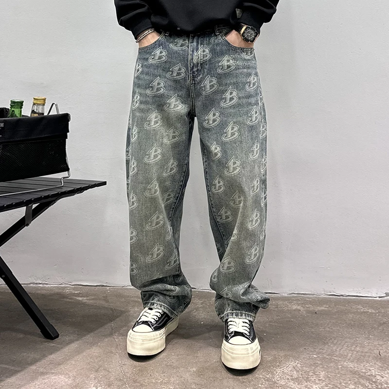 Корейская уличная одежда, мешковатые джинсы, мужские свободные прямые джинсовые брюки с буквенным принтом, повседневные модные модные брюки высокого качества
Корейская уличная одежда, мешковатые джинсы, мужские свободные прямые джинсовые брюки с буквенным принтом, повседневные модные модные брюки высокого качества