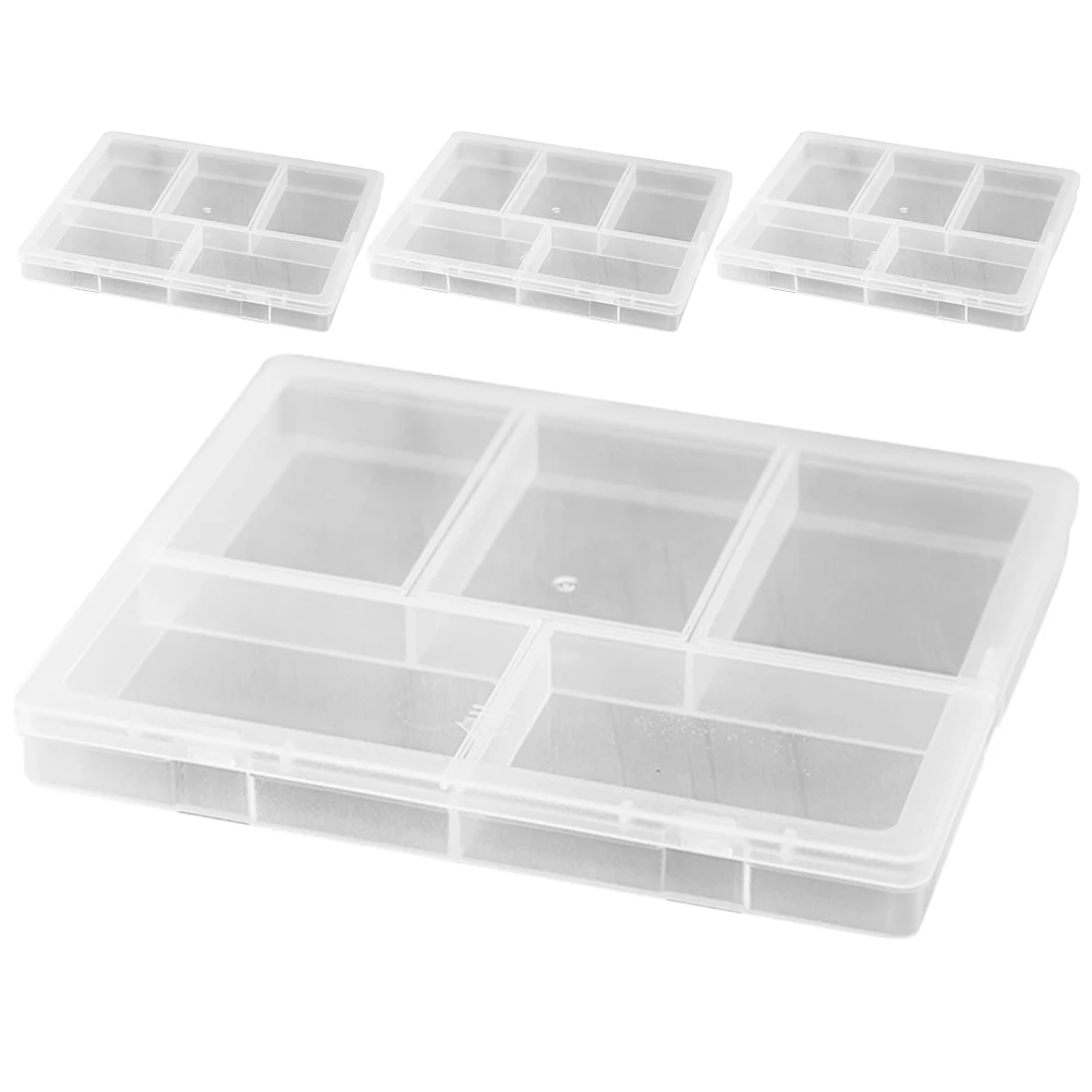 4Pcs Transparent Plastic Compartment Box Multi-Grid Jewelry Hardware Parts Organizer Hardware Fitting Holder Compartmented Box
4Pcs Transparent Plastic Compartment Box Multi-Grid Jewelry Hardware Parts Organizer Hardware Fitting Holder Compartmented Box