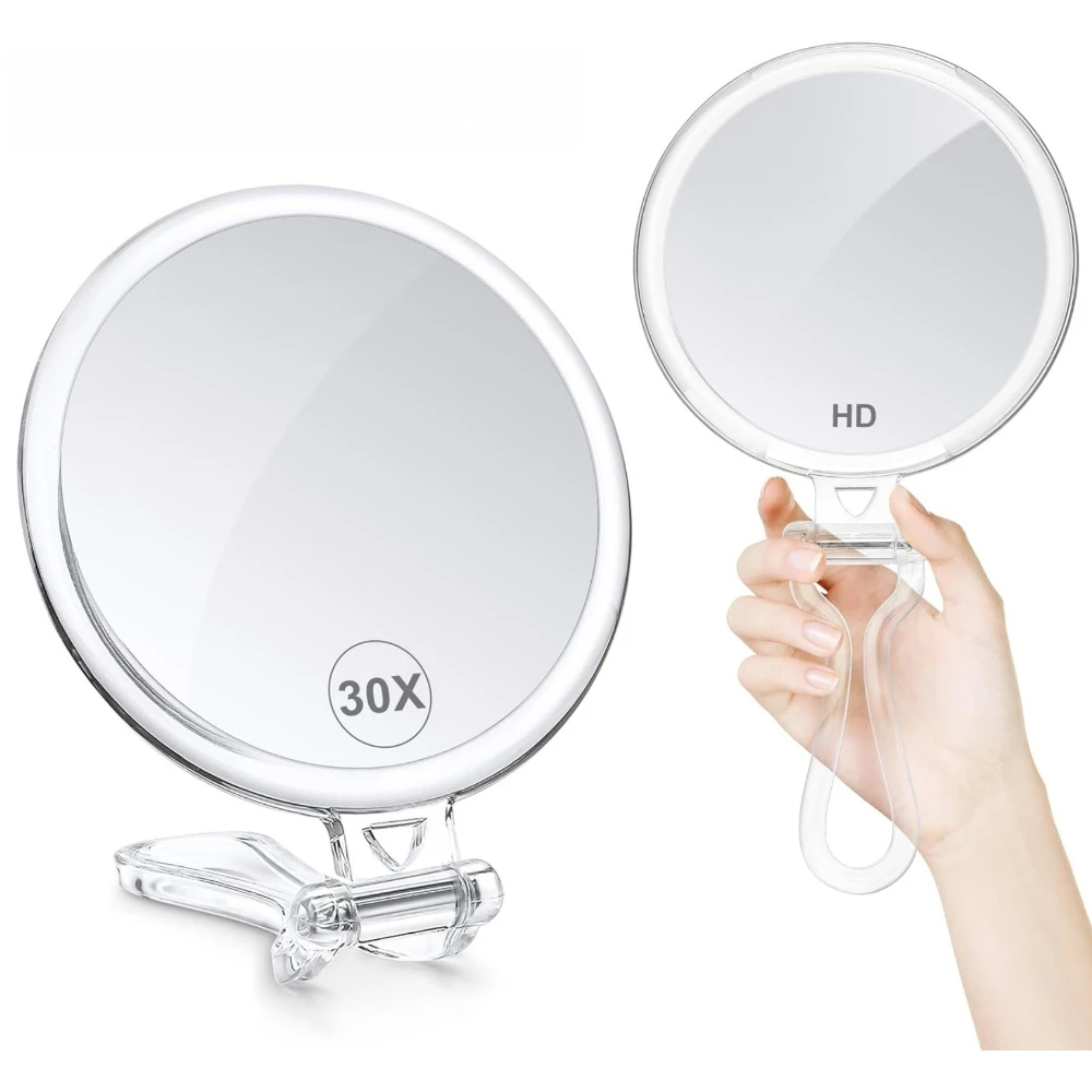 30X Magnifying Mirror 360° Rotation Double-Sided 1X with 30X Magnification Handle Mirror for Makeup or Dental
30X Magnifying Mirror 360° Rotation Double-Sided 1X with 30X Magnification Handle Mirror for Makeup or Dental