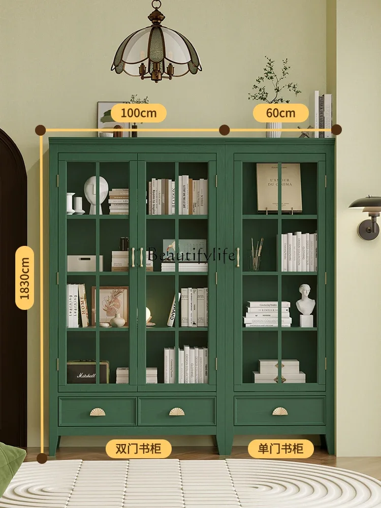 yj19 American-style Living Room Floor-standing Wine Cabinet Glass Door Solid Wood Cabinet
yj19 American-style Living Room Floor-standing Wine Cabinet Glass Door Solid Wood Cabinet