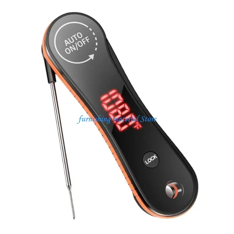 Y5GD Accuracy Cooking Thermometers with Lockable Display Auto Shutoffs Digital Thermometers ABS for Grilling & Baking