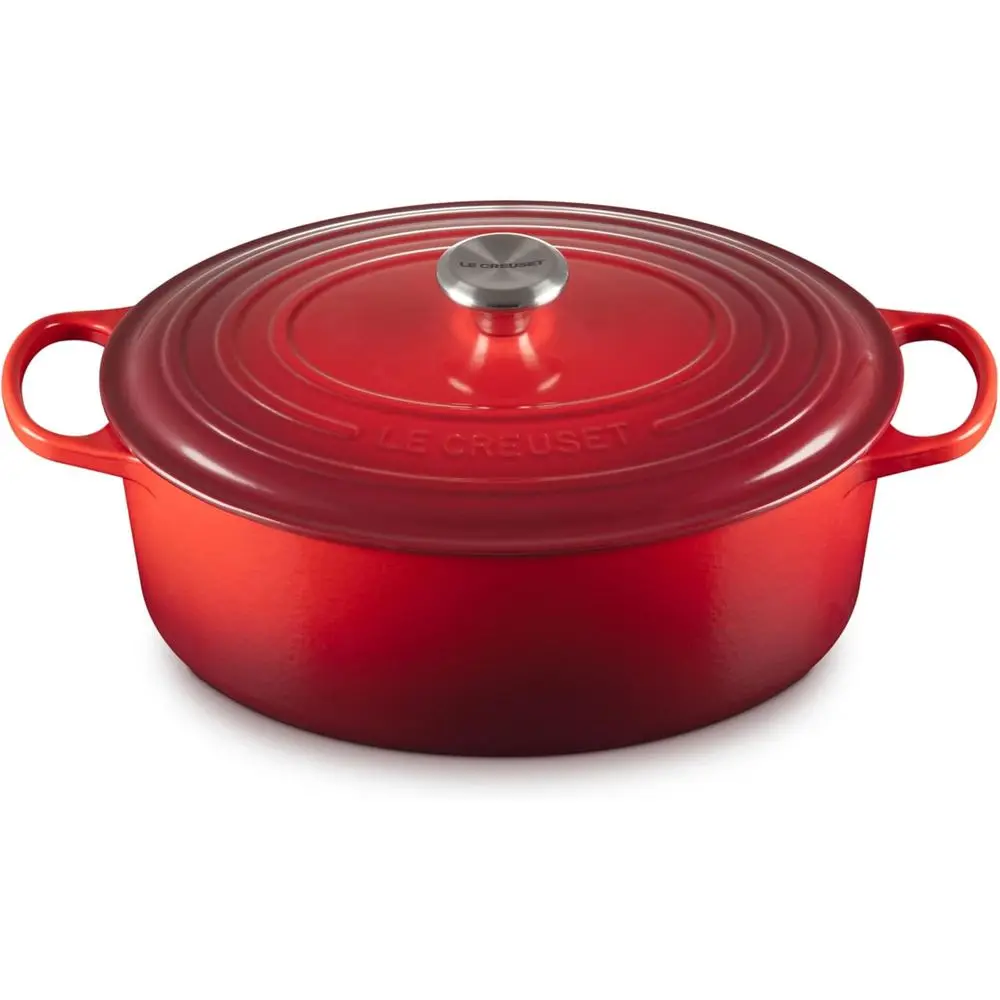 Enameled Cast Iron Signature Oval Dutch Oven, 8 qt., Cerise
Enameled Cast Iron Signature Oval Dutch Oven, 8 qt., Cerise