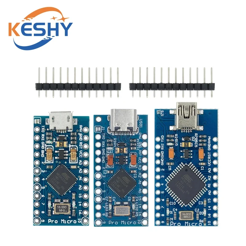 Pro Micro ATmega32U4 5V 16MHz Original Chip Replace ATmega328 For Arduino Pro Mini With 2 Row Pin Header For Leonardo UNO R3
Pro Micro ATmega32U4 5V 16MHz Original Chip Replace ATmega328 For Arduino Pro Mini With 2 Row Pin Header For Leonardo UNO R3