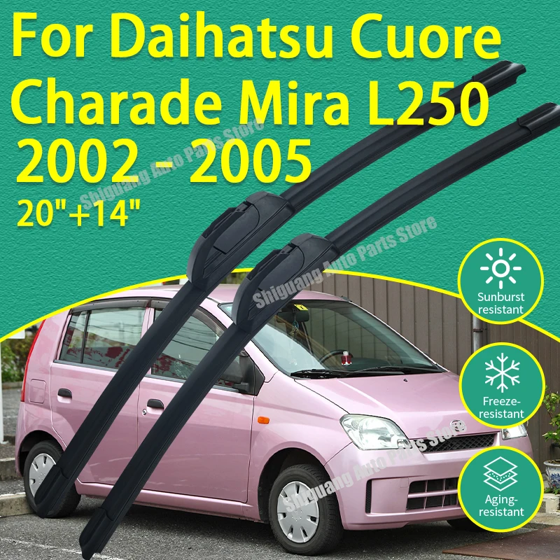 Front Silicone Coating Wipers for Daihatsu Cuore Charade Mira L250 2002 - 2005 Car Wiper Windshield Windscreen Blades Accessorie
Front Silicone Coating Wipers for Daihatsu Cuore Charade Mira L250 2002 - 2005 Car Wiper Windshield Windscreen Blades Accessorie