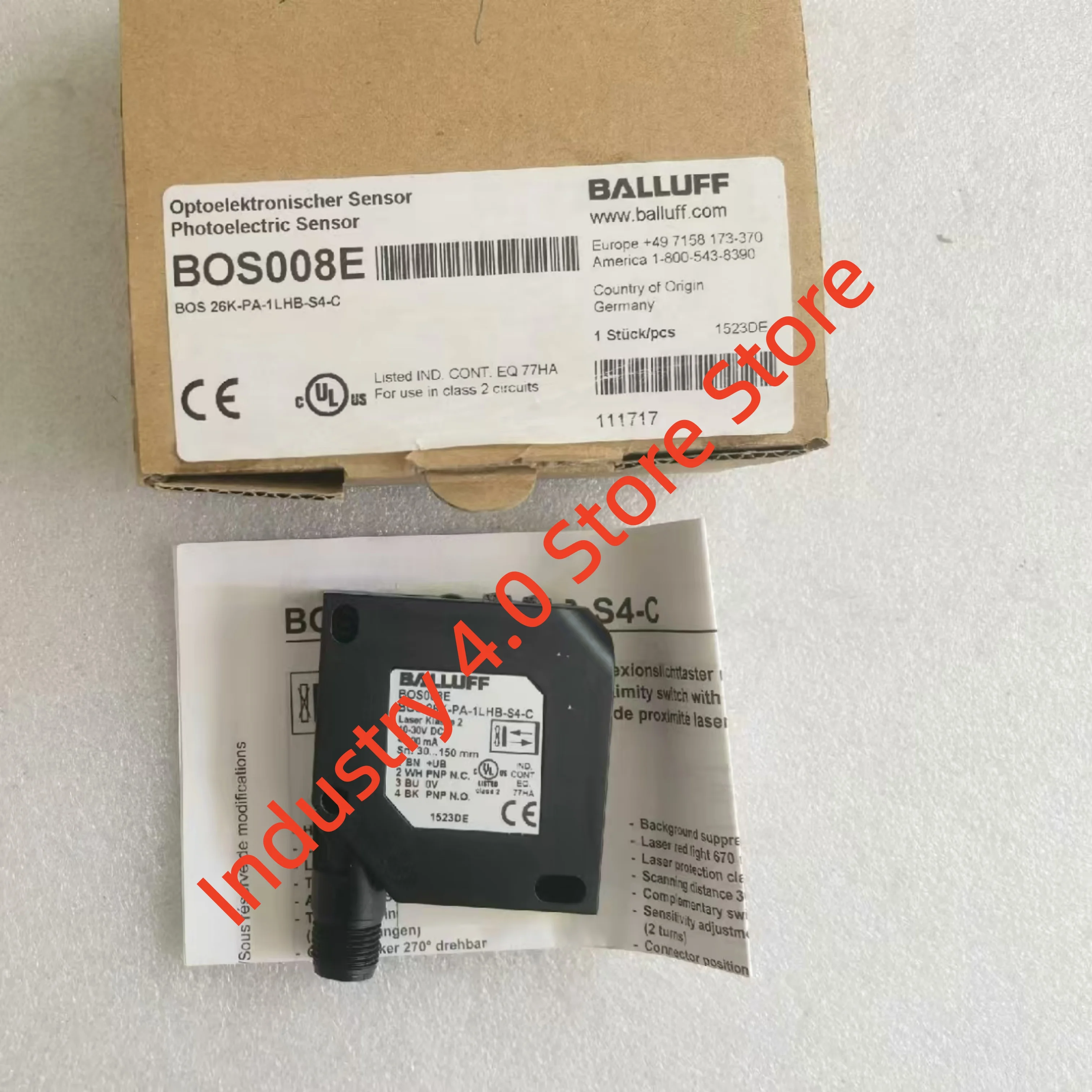 BOS008E BOS26K-PA-1LHB-S4-C Датчик диффузного действия 100% НОВЫЙ
BOS008E BOS26K-PA-1LHB-S4-C Датчик диффузного действия 100% НОВЫЙ