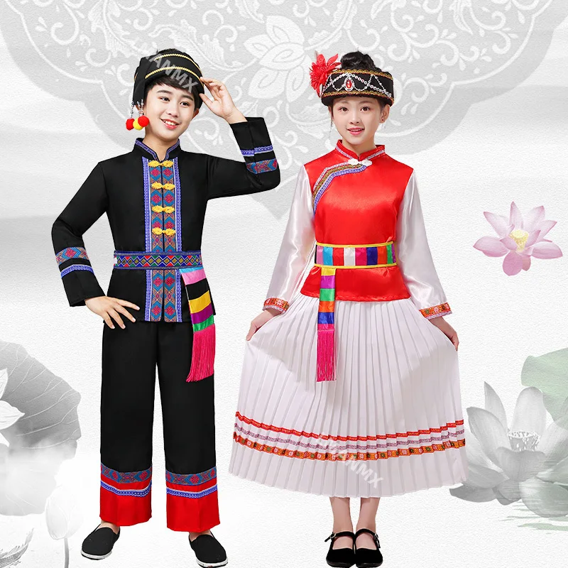 Miao, Mosuo, Pumi, Tatar, ethnic clothing, children's clothing, Mosuo children's performance costumes
Miao, Mosuo, Pumi, Tatar, ethnic clothing, children's clothing, Mosuo children's performance costumes