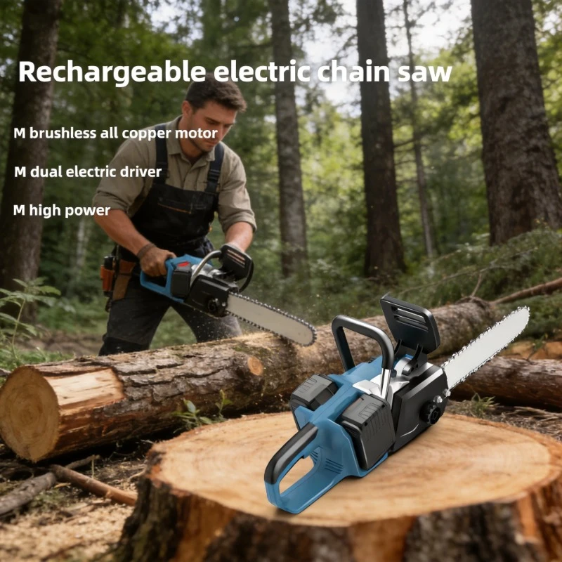 Handheld Lithium Rechargeable Electric Chainsaw for Outdoor Logging & Household Wood Cutting
Handheld Lithium Rechargeable Electric Chainsaw for Outdoor Logging & Household Wood Cutting
