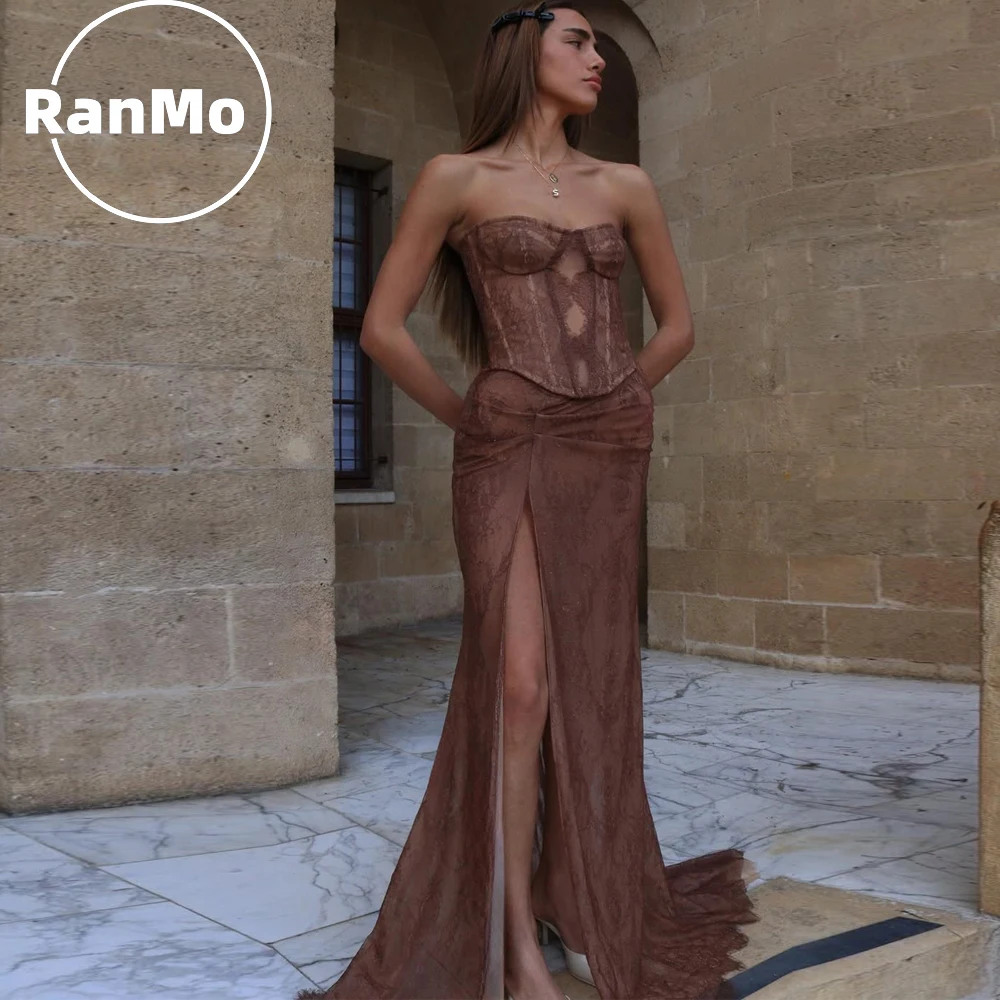 Роскошное кружевное платье Ranmo для выпускного вечера с высоким разрезом, вечерние платья-русалки для женщин, для свадебной вечеринки, корсетные платья, на заказ
Роскошное кружевное платье Ranmo для выпускного вечера с высоким разрезом, вечерние платья-русалки для женщин, для свадебной вечеринки, корсетные платья, на заказ