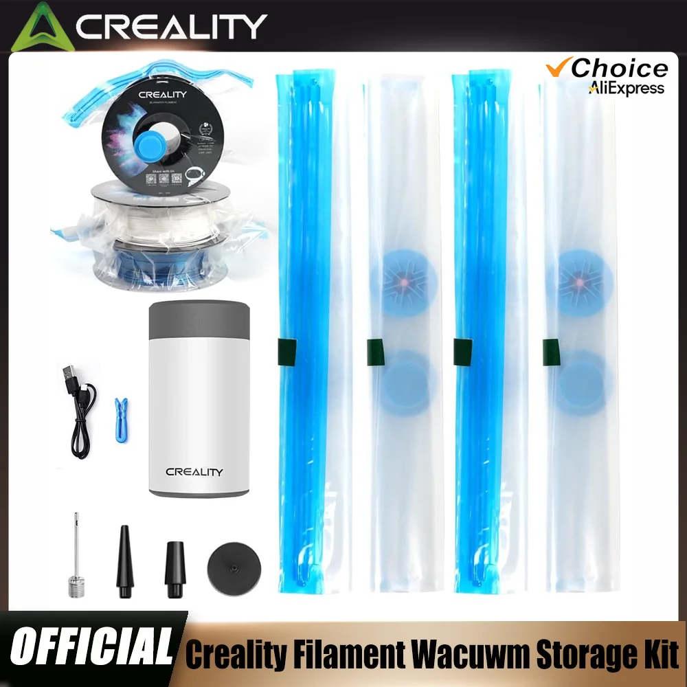 Creality 3D Printer Filament Vacuum Storage Kit, Electric Vacuum Pump & Dry Storage Bags for Filament Preservation 3D printers
Creality 3D Printer Filament Vacuum Storage Kit, Electric Vacuum Pump & Dry Storage Bags for Filament Preservation 3D printers