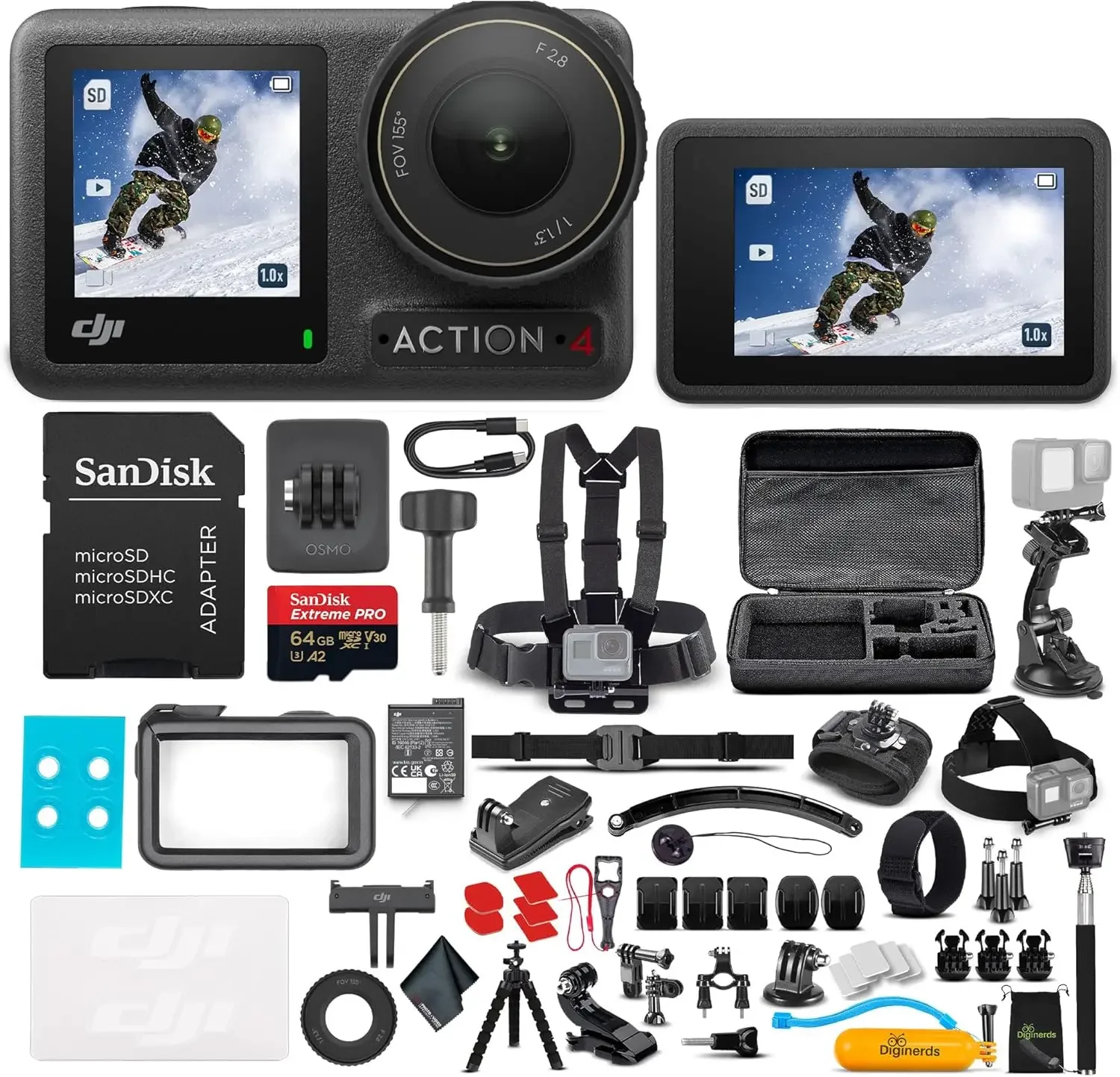4K UHD Video, 1/1.3" Sensor, Stabilization, Dual Screens, for Vlogging, Travel & Sports + 32GB Card & 50 Piece Accessory Kit
4K UHD Video, 1/1.3" Sensor, Stabilization, Dual Screens, for Vlogging, Travel & Sports + 32GB Card & 50 Piece Accessory Kit