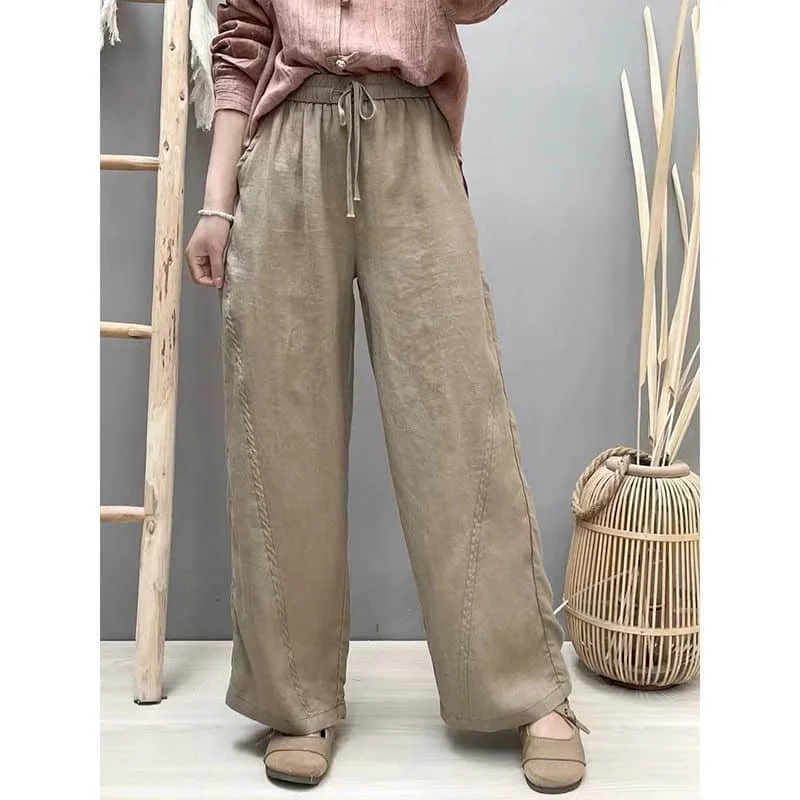 Straight Pants for Women Vintage Summer Thin Korean Style Elastic Waist Flowing Trousers Wide Leg Pants Casual Women Clothing
Straight Pants for Women Vintage Summer Thin Korean Style Elastic Waist Flowing Trousers Wide Leg Pants Casual Women Clothing