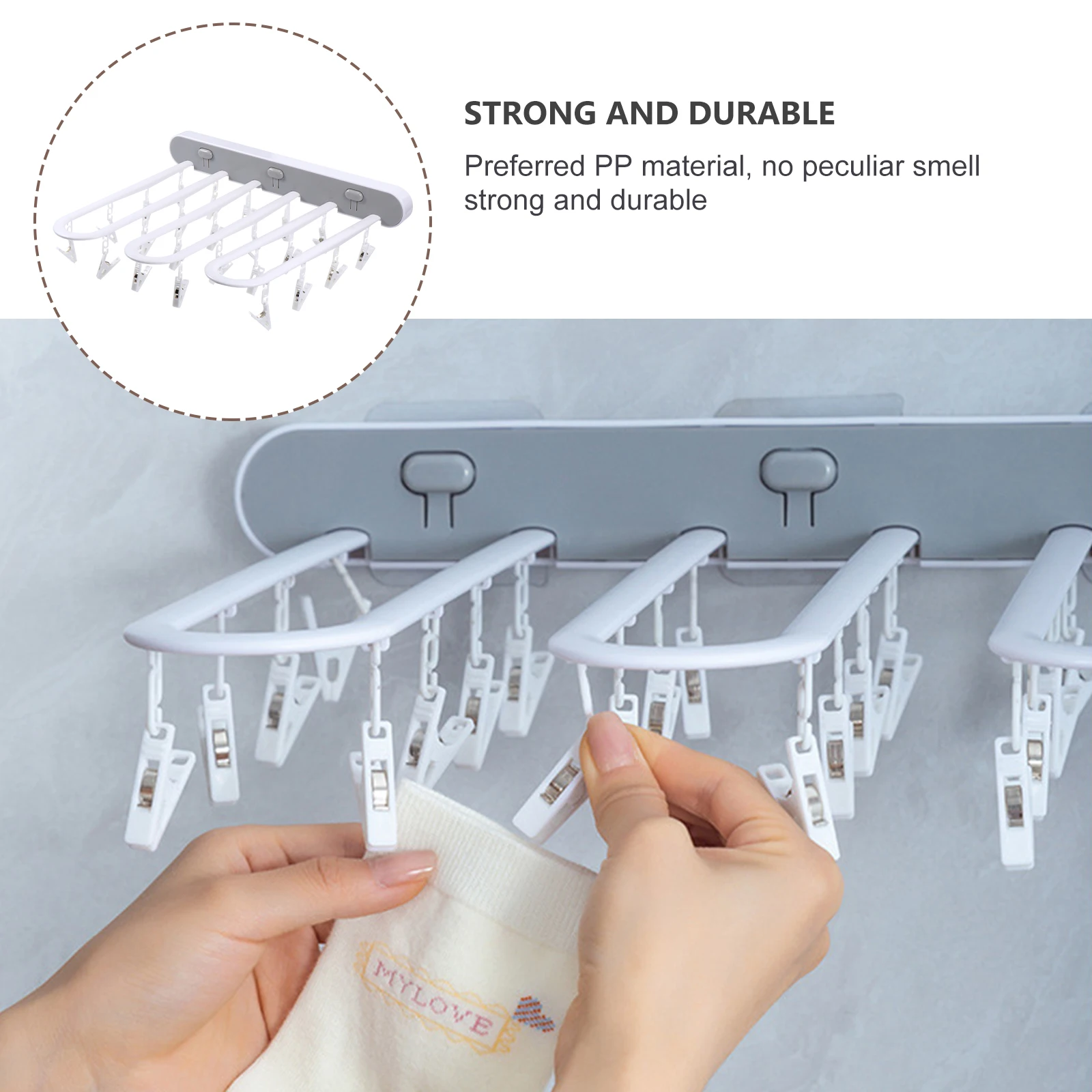 Foldable Hangers Pressure Storage Rack Sock Holder for Drying Multifunction Socks Grey Laundry Clothing
Foldable Hangers Pressure Storage Rack Sock Holder for Drying Multifunction Socks Grey Laundry Clothing