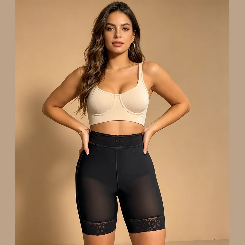 Women High Waist Fajas Shorts Tummy Control Butt Lifter Body Shaper Lace Trim Seamless Slimming Underwear for Daily Wear
Women High Waist Fajas Shorts Tummy Control Butt Lifter Body Shaper Lace Trim Seamless Slimming Underwear for Daily Wear