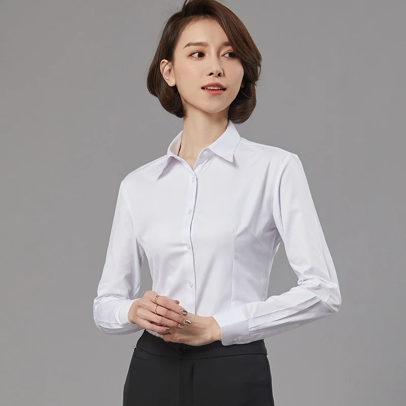 New in shirt long-sleeve shirts for women cotton slim fot formal shirt solid color business office clothes white tops blouse
New in shirt long-sleeve shirts for women cotton slim fot formal shirt solid color business office clothes white tops blouse