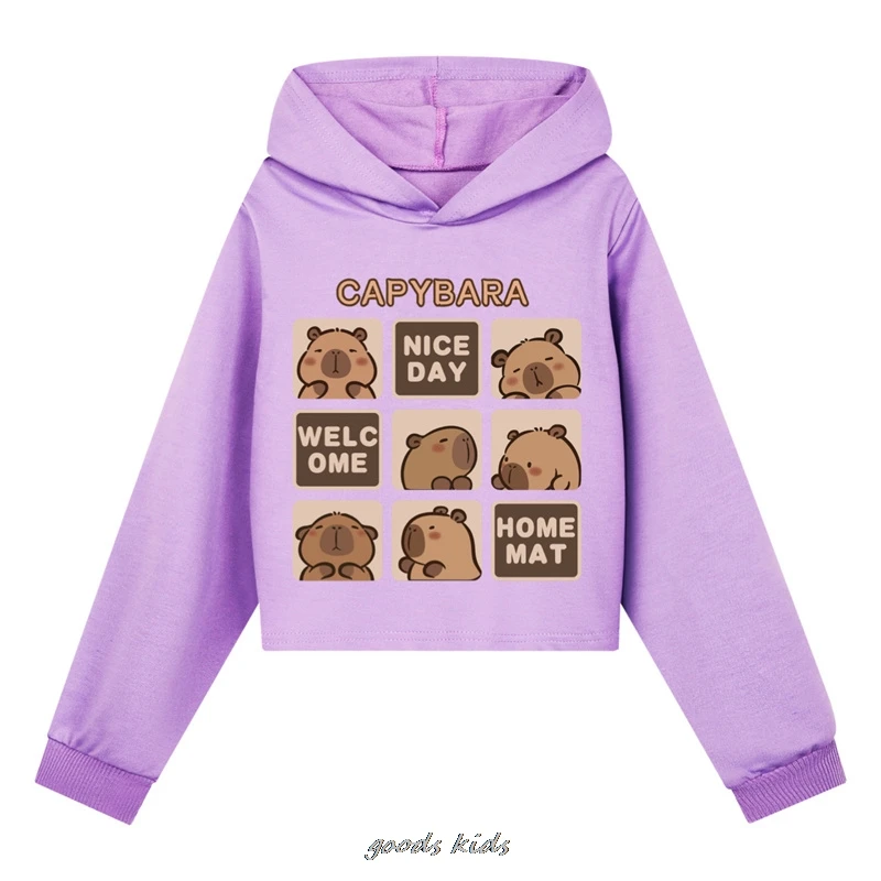 Hot Capybara Print Spring And Autumn New Girls Short Sweater Printed Hoodie Casual Cartoon Children's Clothing Comfortable Top
Hot Capybara Print Spring And Autumn New Girls Short Sweater Printed Hoodie Casual Cartoon Children's Clothing Comfortable Top