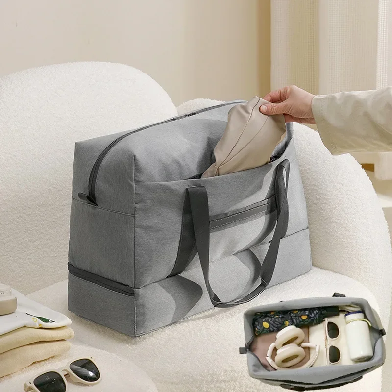 Large Capacity Waterproof Travel Duffel Bag Dry Wet Separation With Shoe Compartment RPET Recycled Luggage Organizer For Sports
Large Capacity Waterproof Travel Duffel Bag Dry Wet Separation With Shoe Compartment RPET Recycled Luggage Organizer For Sports