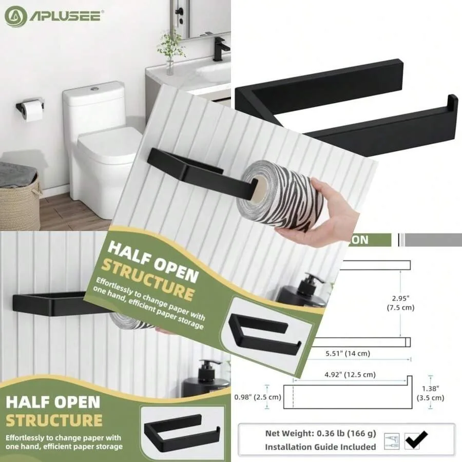 Toilet Paper Holder, 304 Stainless Steel Tissue Hanger, Wall Mounted
Toilet Paper Holder, 304 Stainless Steel Tissue Hanger, Wall Mounted