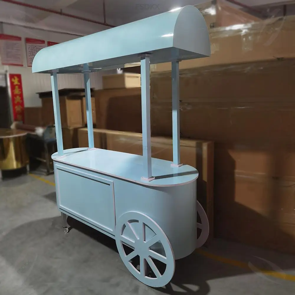 FSDKX Popular Blue Flower Candy Display Cart for Wedding Party Decoration Event
FSDKX Popular Blue Flower Candy Display Cart for Wedding Party Decoration Event