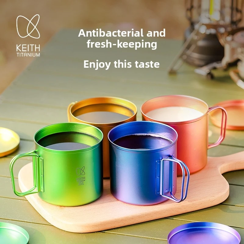 Keith Radiant Spectrum Color Titanium Mug 400ml Lightweight Cup Foldable Handle Single Wall for Camping Cookware Outdoor
Keith Radiant Spectrum Color Titanium Mug 400ml Lightweight Cup Foldable Handle Single Wall for Camping Cookware Outdoor