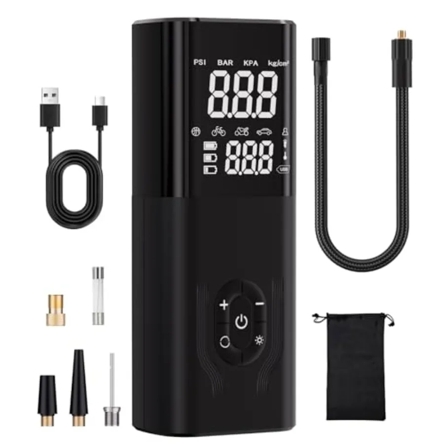 Tire Inflator Portable Air Compressor 180PSI Air Pump for Car 6X Faster Cordless Air Compressor with Digital Pressure Gauge Tir
Tire Inflator Portable Air Compressor 180PSI Air Pump for Car 6X Faster Cordless Air Compressor with Digital Pressure Gauge Tir