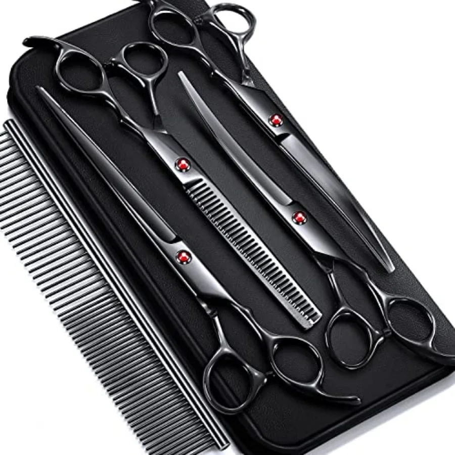 7.0in Professional 4CR Stainless Steel Safety Round Tip 6 in 1 Dog Grooming Scissors Heavy Duty Titanium Coated Pet Grooming Sc
7.0in Professional 4CR Stainless Steel Safety Round Tip 6 in 1 Dog Grooming Scissors Heavy Duty Titanium Coated Pet Grooming Sc