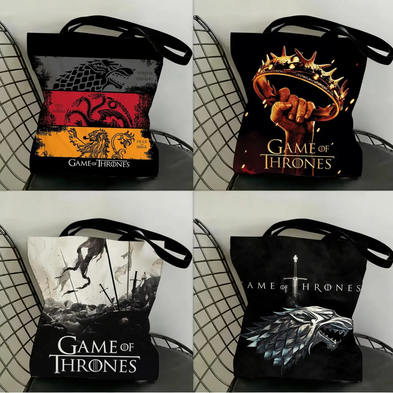TV-G-GamES Of T-ThroneS Storage Bags Canvas Double-Sided Print Fashion Shoulder Tote Shopping Bag Gift Eco Handbags
TV-G-GamES Of T-ThroneS Storage Bags Canvas Double-Sided Print Fashion Shoulder Tote Shopping Bag Gift Eco Handbags