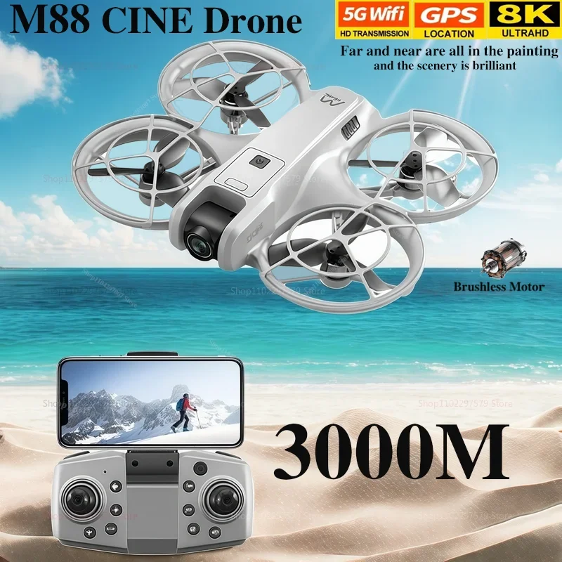 M88 Mini RC Drone 8K HD 6-Axis Headless Mode 360 Flip Quadcopter Toy for Kids Adults Remote Control UAV Gift Beginner Fun
M88 Mini RC Drone 8K HD 6-Axis Headless Mode 360 Flip Quadcopter Toy for Kids Adults Remote Control UAV Gift Beginner Fun
