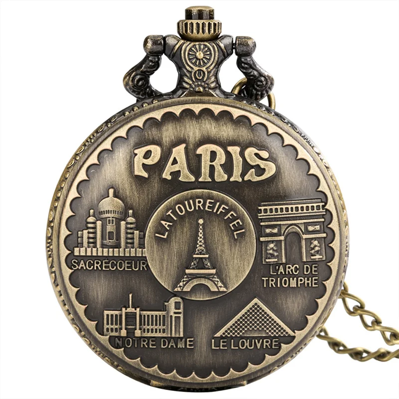 Vintage Paris City Landmarks Pocket Watch Full Hunter Necklace Chain Quartz Timepiece for Men Women Collectible Souvenir
Vintage Paris City Landmarks Pocket Watch Full Hunter Necklace Chain Quartz Timepiece for Men Women Collectible Souvenir