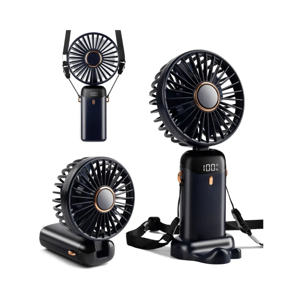 1pc Handheld Electric Fan With Phone Holder & Lanyard, Portable Desktop Fan, USB Rechargeable Battery Powered, LED Display, 5 Wind Speed Settings, 90° Adjustable Angle, Powerful Cooling Airflow, Quiet Design, Suitable For Outdoor Travel, Indoor Office, Ca
1pc Handheld Electric Fan With Phone Holder & Lanyard, Portable Desktop Fan, USB Rechargeable Battery Powered, LED Display, 5 Wind Speed Settings, 90° Adjustable Angle, Powerful Cooling Airflow, Quiet Design, Suitable For Outdoor Travel, Indoor Office, Ca