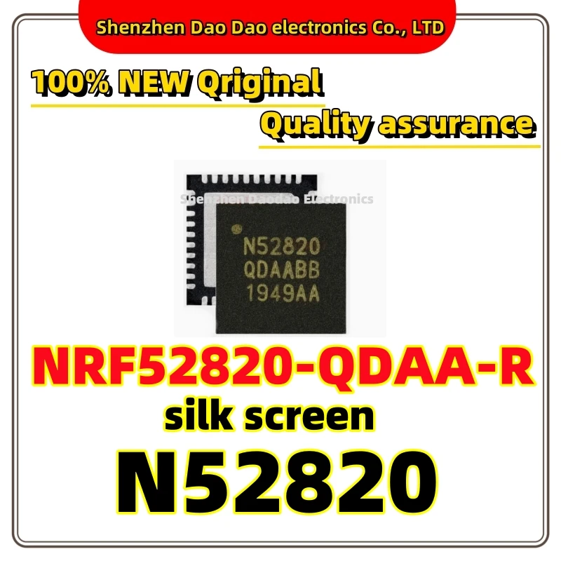 NRF52820-QDAA-R silk screen N52820 QFN-40 Bluetooth 5.2 chip Low power chip IC new original
NRF52820-QDAA-R silk screen N52820 QFN-40 Bluetooth 5.2 chip Low power chip IC new original