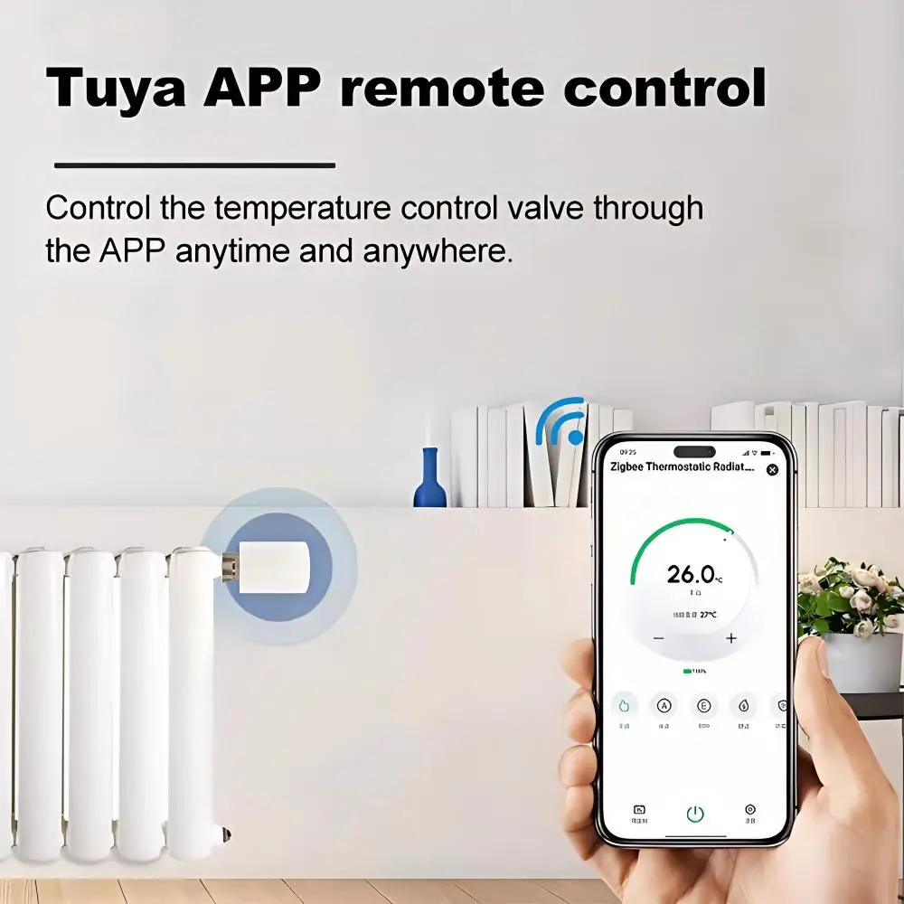 YHYB Tuya Smart ZigBee Thermostatic Radiator Valve TRV Thermostat Actuator,Remote Control Programmable with Alexa & Google Home
YHYB Tuya Smart ZigBee Thermostatic Radiator Valve TRV Thermostat Actuator,Remote Control Programmable with Alexa & Google Home