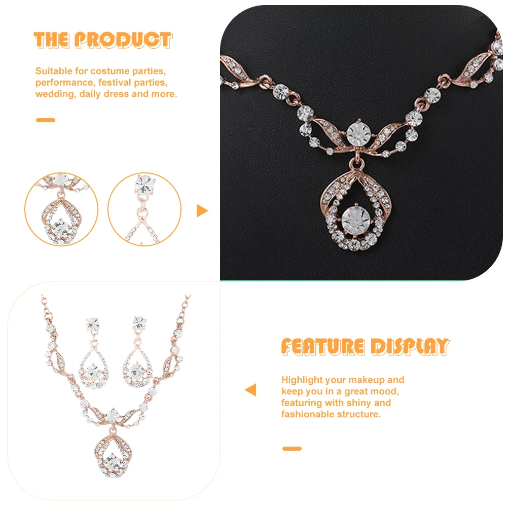 Rhinestone Necklace Earrings Set Shiny Fashionable Women Jewelry Kit Wedding Party Accessories High Class Metal Rhinestone
Rhinestone Necklace Earrings Set Shiny Fashionable Women Jewelry Kit Wedding Party Accessories High Class Metal Rhinestone