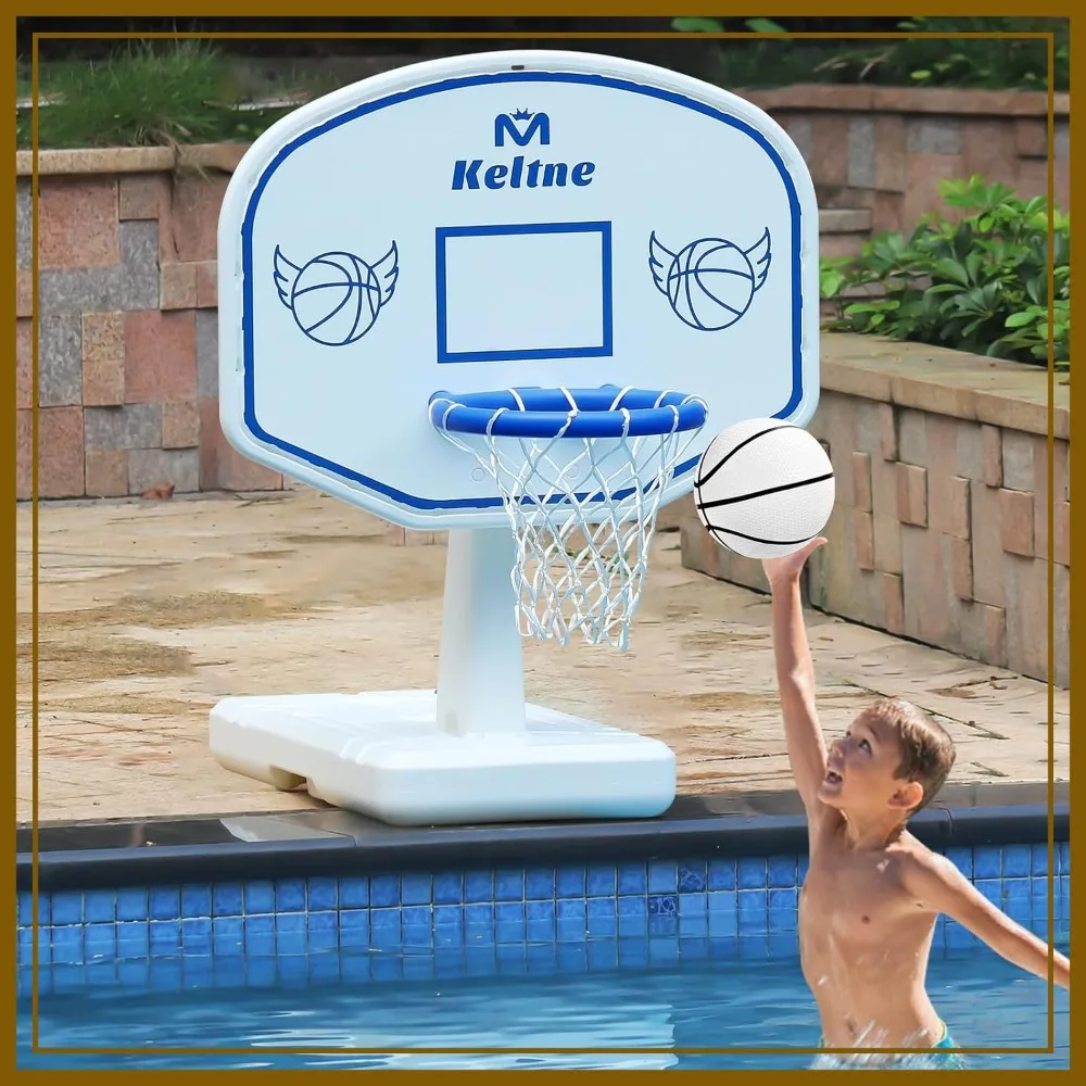 Pool Basketball Hoop, 34"x34"x42.2" Oversized Set with 2 Balls, Nets & Pump for Poolside Water Game
Pool Basketball Hoop, 34"x34"x42.2" Oversized Set with 2 Balls, Nets & Pump for Poolside Water Game