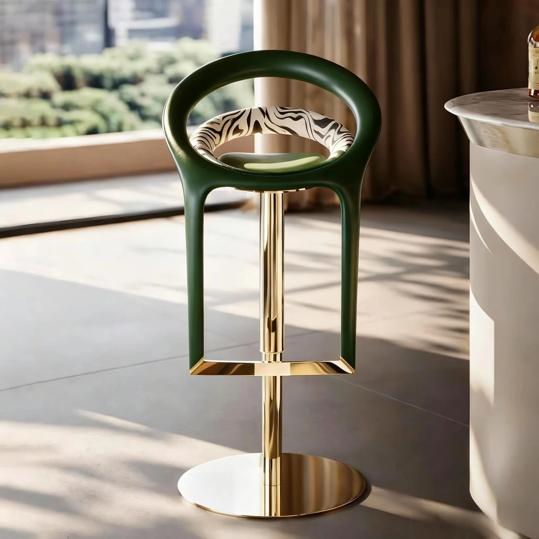 # Rainbow Circle Lifting Bar Chair with Leather Metal Frame Modern Design for Commercial Use Large Space Island Home Bar Club
# Rainbow Circle Lifting Bar Chair with Leather Metal Frame Modern Design for Commercial Use Large Space Island Home Bar Club