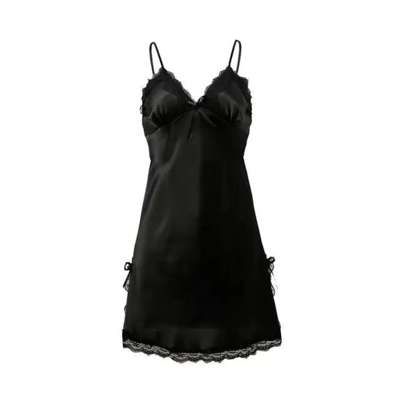 Women Sexy Nightdresses Halter Lace V-neck Sleepwear Female Sleeveless Nightwear Sleep Nightdress For Ladies
Women Sexy Nightdresses Halter Lace V-neck Sleepwear Female Sleeveless Nightwear Sleep Nightdress For Ladies