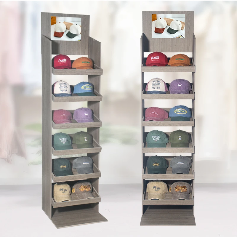 Customized Durable 6-Tray Hat Wooden Display Rack For Baseball Caps & Beach Hats For Mall Retail Store Hat Display Stand
Customized Durable 6-Tray Hat Wooden Display Rack For Baseball Caps & Beach Hats For Mall Retail Store Hat Display Stand