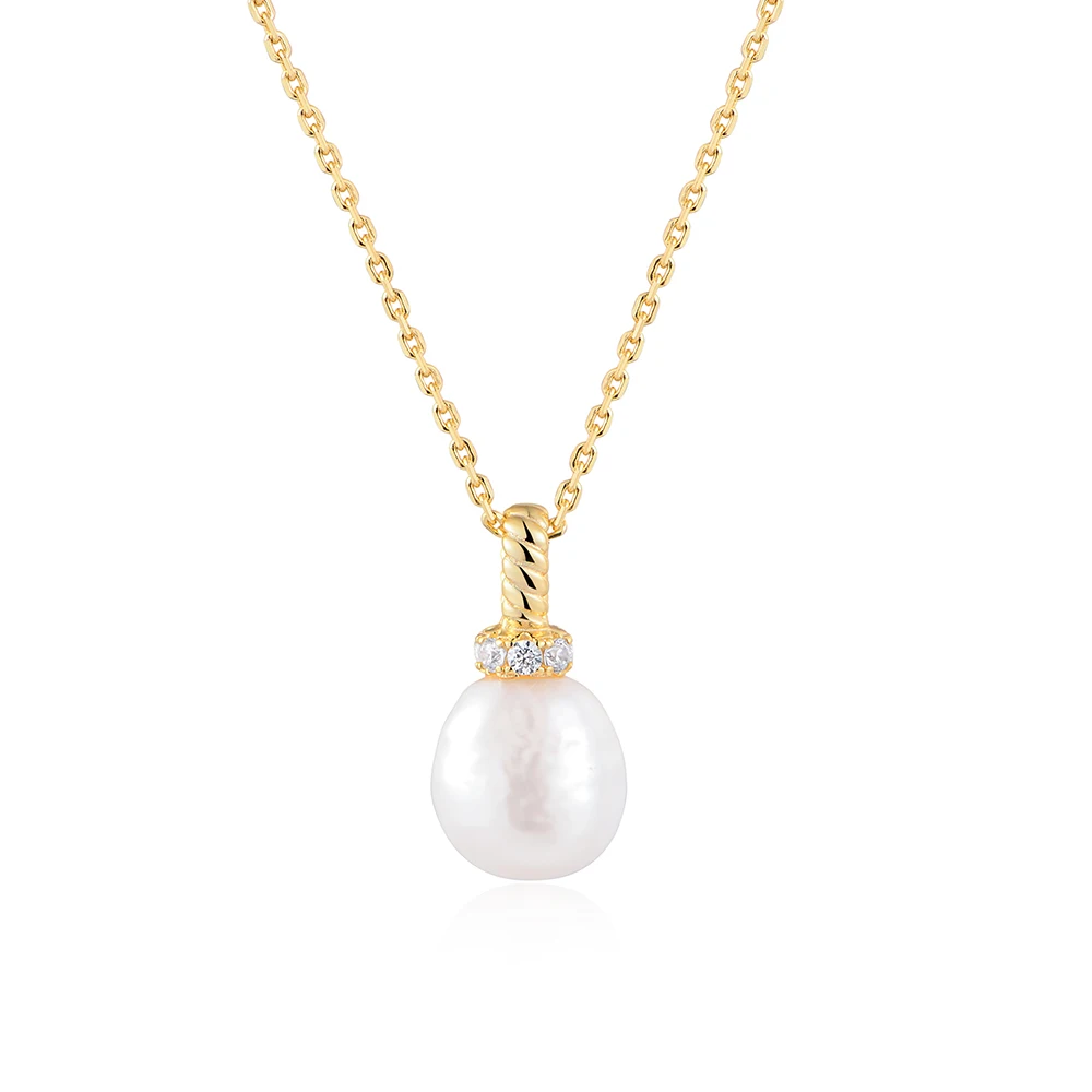 Повседневная одежда, женское ожерелье из стерлингового серебра 925 пробы с позолоченным ювелирным изделием, изящное элегантное ожерелье-цепочка с кубическим цирконием и жемчугом на ключице
Повседневная одежда, женское ожерелье из стерлингового серебра 925 пробы с позолоченным ювелирным изделием, изящное элегантное ожерелье-цепочка с кубическим цирконием и жемчугом на ключице