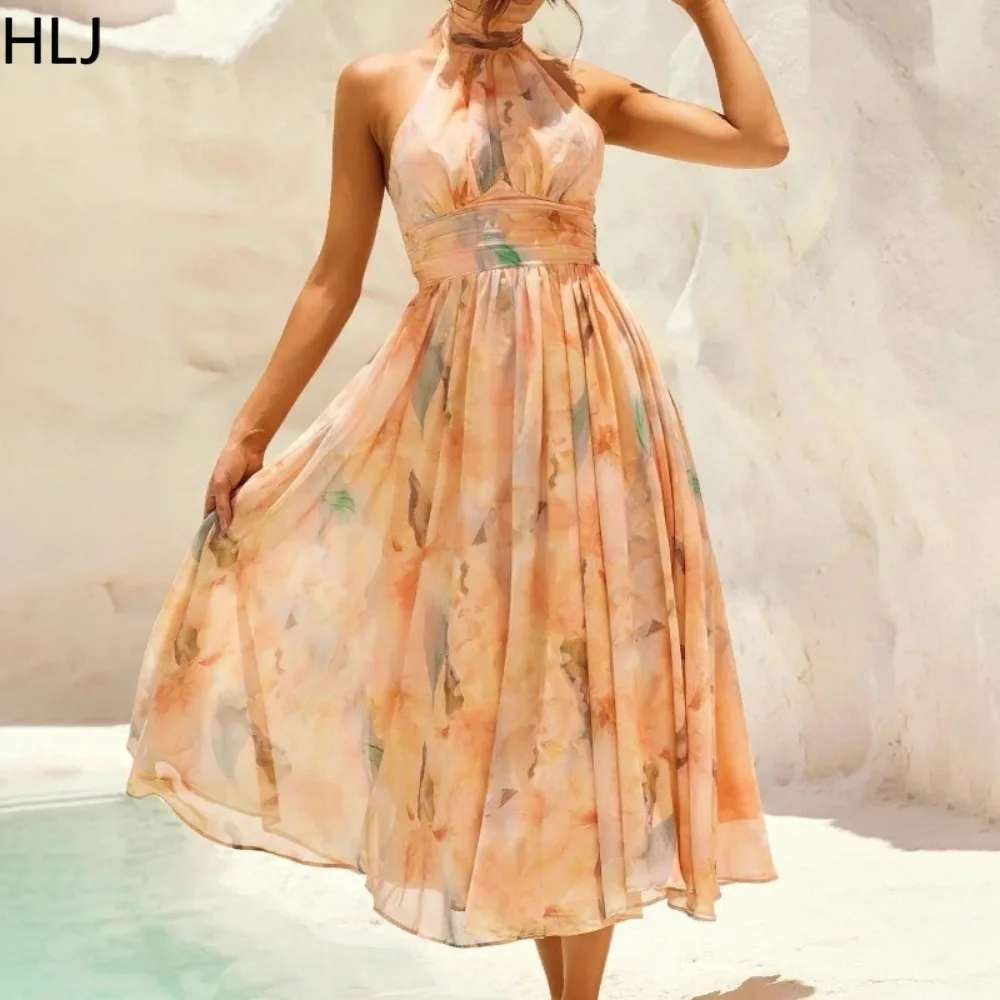 HLJ Sexy Floral Print Bodycon Dresses for Woman Halter Sleeveless Backless Bandage Patchwork Dress Female Beachwear Vestidos New
HLJ Sexy Floral Print Bodycon Dresses for Woman Halter Sleeveless Backless Bandage Patchwork Dress Female Beachwear Vestidos New