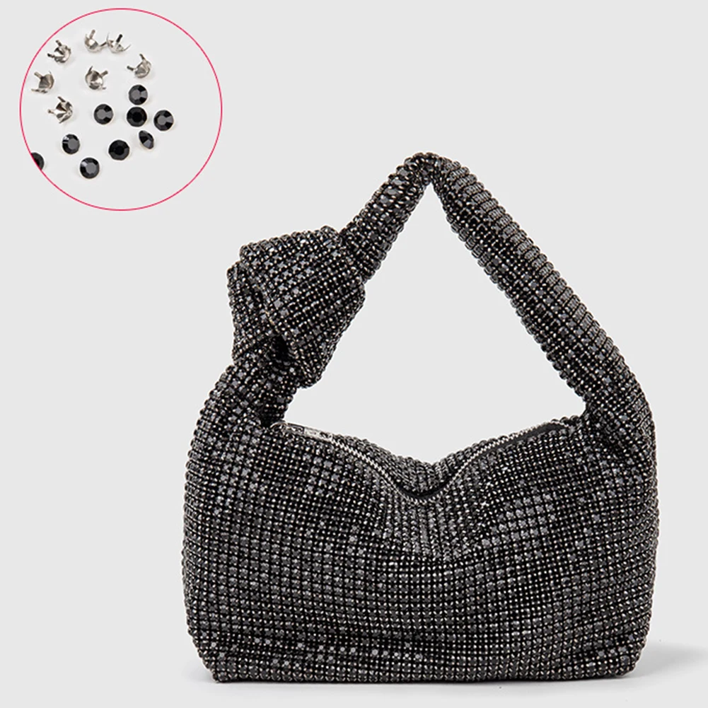 Women Knot Evening Bag Rhinestone Bling Satchel Bag Zipper Diamond Clutch Purse Glitter Sparkle Crystal Clutch Party Prom Bag
Women Knot Evening Bag Rhinestone Bling Satchel Bag Zipper Diamond Clutch Purse Glitter Sparkle Crystal Clutch Party Prom Bag