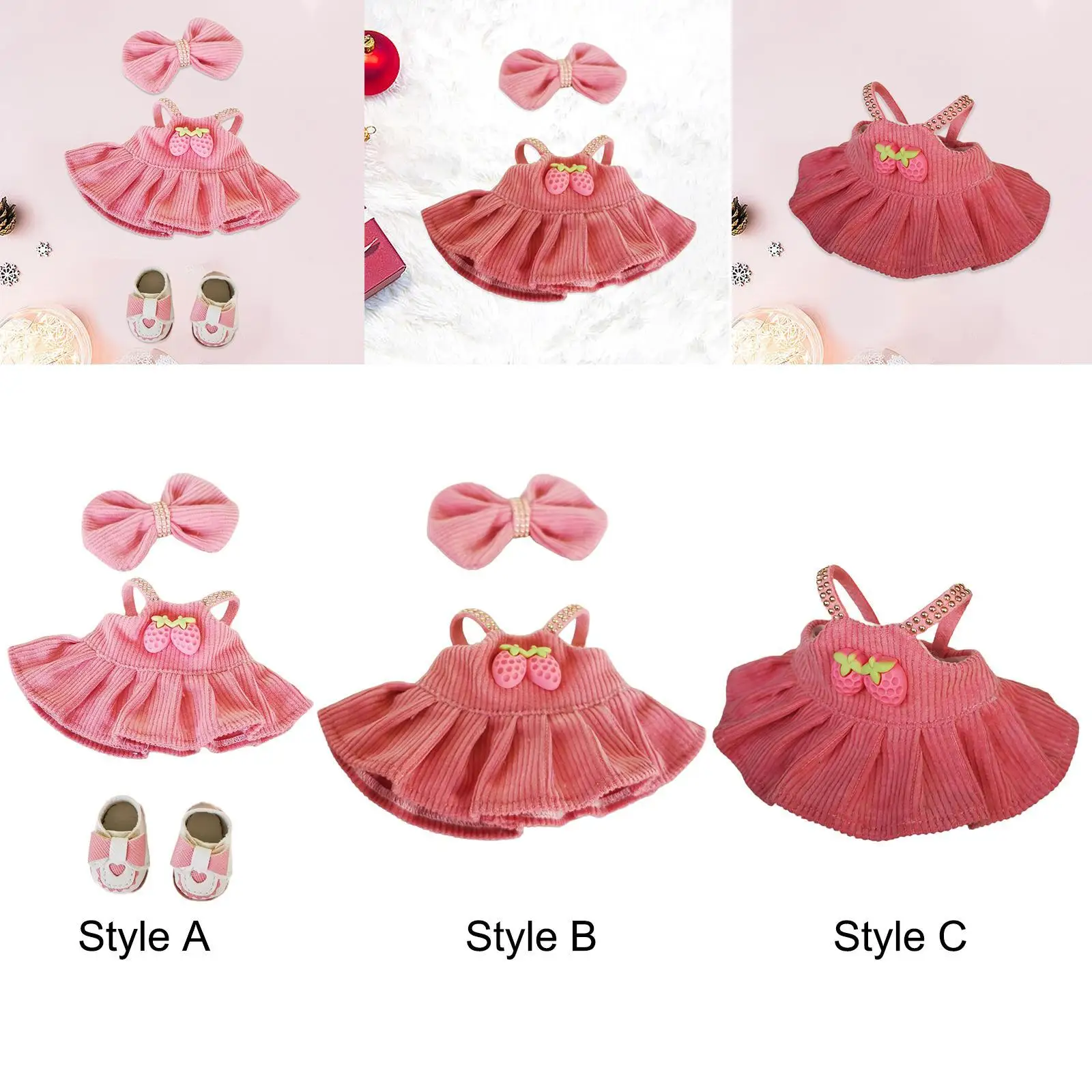 Doll Clothes Set Fashion Dolls Dress Suit Costume Accessory Bow for 17cm Dolls Dress up
Doll Clothes Set Fashion Dolls Dress Suit Costume Accessory Bow for 17cm Dolls Dress up