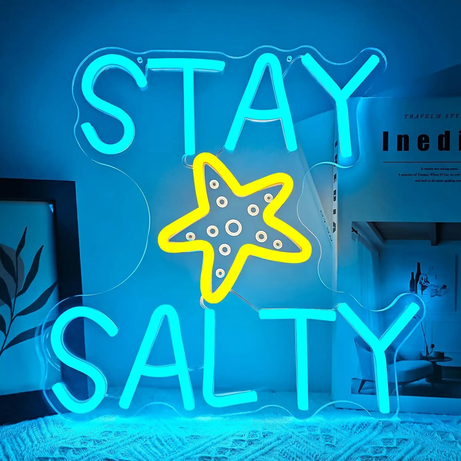 Stay Salty Neon Sign Beach Themed LED Light for Wall Decor for Home Hotel Room Art Decoration Summer Style Gifts for Friends
Stay Salty Neon Sign Beach Themed LED Light for Wall Decor for Home Hotel Room Art Decoration Summer Style Gifts for Friends