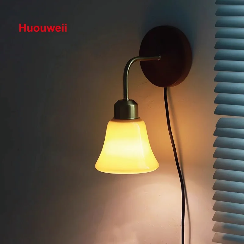 Solid Wood Decorative Small Wall Lights Bedroom Bedside Study Balcony Dining Room Bathroom Cream Wind Glass Wall Lamp
Solid Wood Decorative Small Wall Lights Bedroom Bedside Study Balcony Dining Room Bathroom Cream Wind Glass Wall Lamp