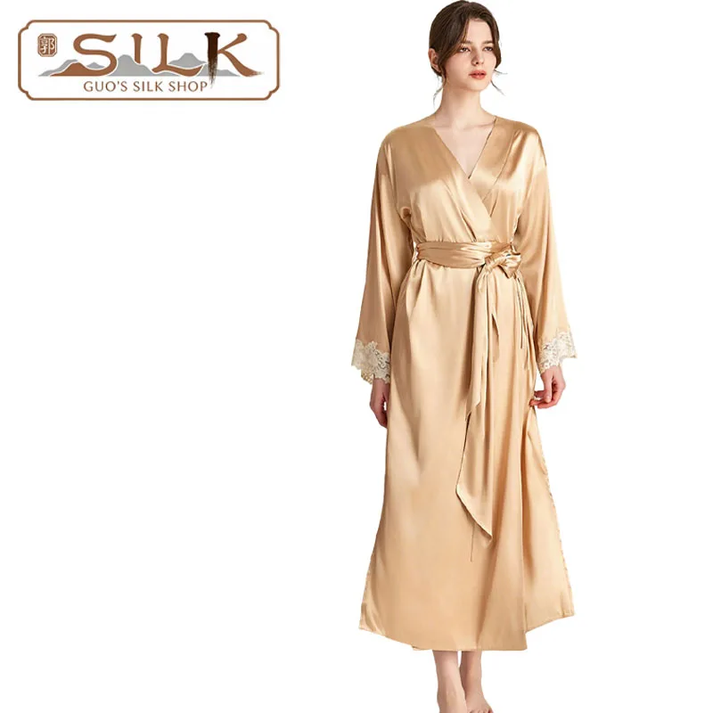 Natural Silk Women's Dress - Luxurious and Elegant Sleeping Robe - High-end Casual Women's Clothing - Shining and Bright
Natural Silk Women's Dress - Luxurious and Elegant Sleeping Robe - High-end Casual Women's Clothing - Shining and Bright