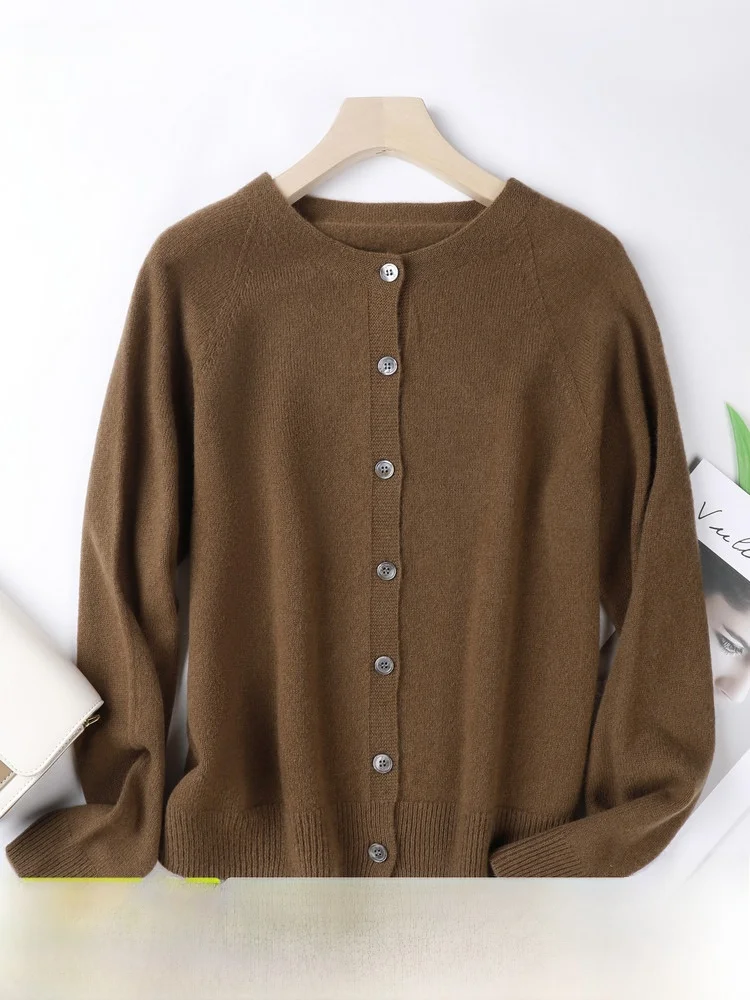 Warm Woolen Knitted Cardigan Coat Women's Spring New Style 100% Cashmere SNOW FLYING Straight Cut Long Sleeve round Neck Coat
Warm Woolen Knitted Cardigan Coat Women's Spring New Style 100% Cashmere SNOW FLYING Straight Cut Long Sleeve round Neck Coat