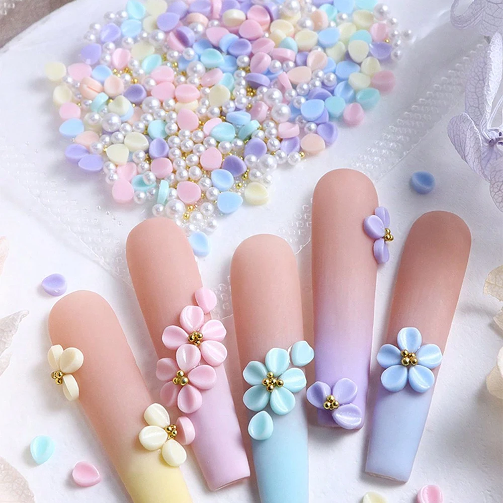 150pcs 3D Colorful Resin Carving Petals Nails Art Charms Five-Petal Flower Gold Steel Ball Rhinestones Accessories Nail Supplies
150pcs 3D Colorful Resin Carving Petals Nails Art Charms Five-Petal Flower Gold Steel Ball Rhinestones Accessories Nail Supplies