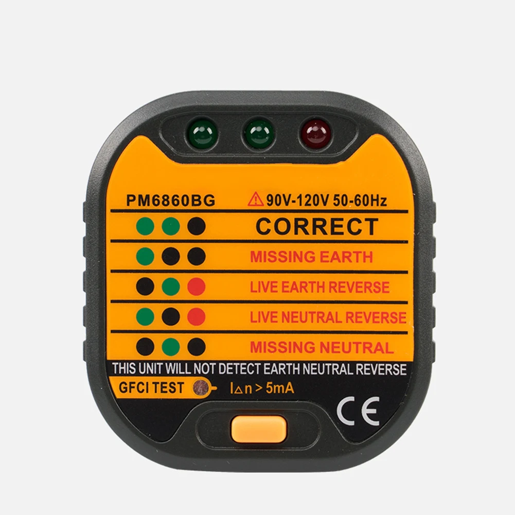 Portable Safety Instrument Outlet Socket Tester Portable Safety Instrument Socket Tester Circuit Polarity Voltage CATII V
Portable Safety Instrument Outlet Socket Tester Portable Safety Instrument Socket Tester Circuit Polarity Voltage CATII V