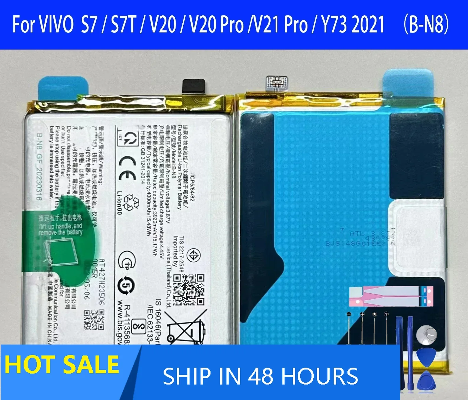 100% оригинальная сменная батарея B-N8 для vivo V20 V20 Pro, аккумуляторы + инструменты
100% оригинальная сменная батарея B-N8 для vivo V20 V20 Pro, аккумуляторы + инструменты