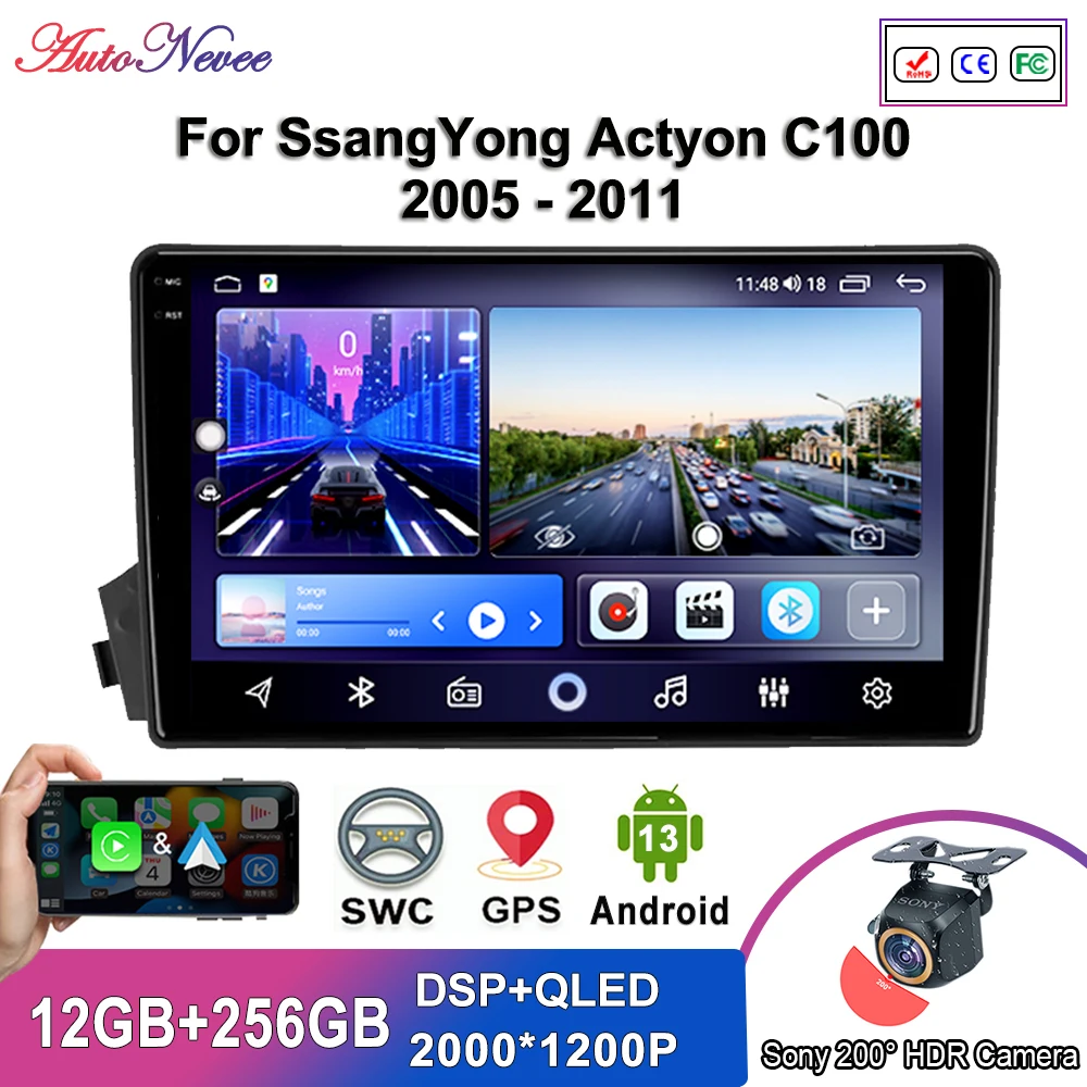 Android 13 For SsangYong Actyon C100 2005 - 2011 Car Radio Android 13 Multimedia Video Player Navigation stereo GPS Navigation
Android 13 For SsangYong Actyon C100 2005 - 2011 Car Radio Android 13 Multimedia Video Player Navigation stereo GPS Navigation